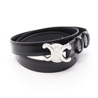 Celine Belt Triomphe 25 Silver Leather