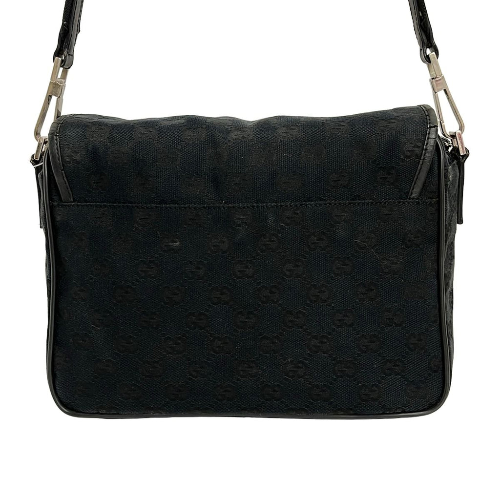 Gucci Shoulder Bag GG Pattern Black Leather — view 3