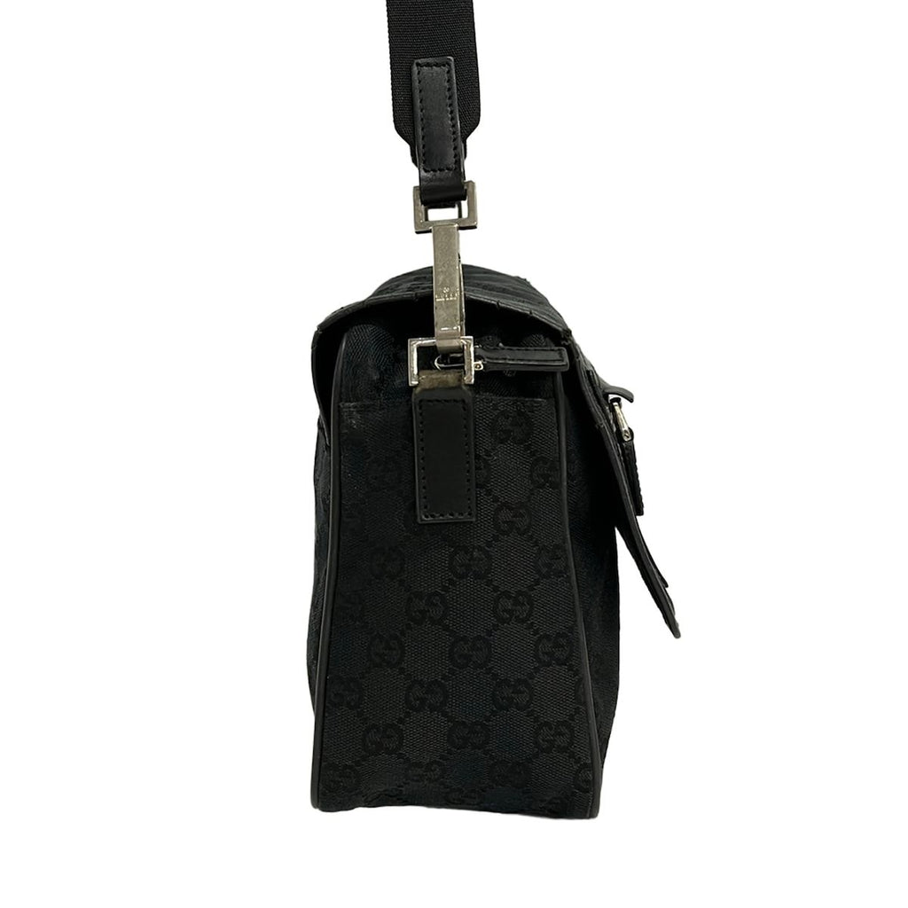 Gucci Shoulder Bag GG Pattern Black Leather — view 4