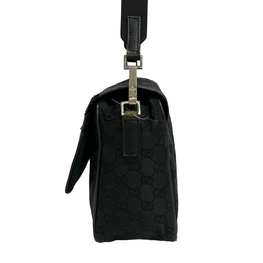 Gucci Shoulder Bag GG Pattern Black Leather — view 2
