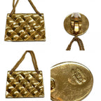 Chanel CC Logo Quilted Coin & Bag Motif Earrings 31 Rue Cambon Gold — view 9