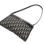 Dior Shoulder Bag Gold Trotter Navy Gray — view 3