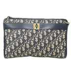 Dior Shoulder Bag Gold Trotter Navy Gray