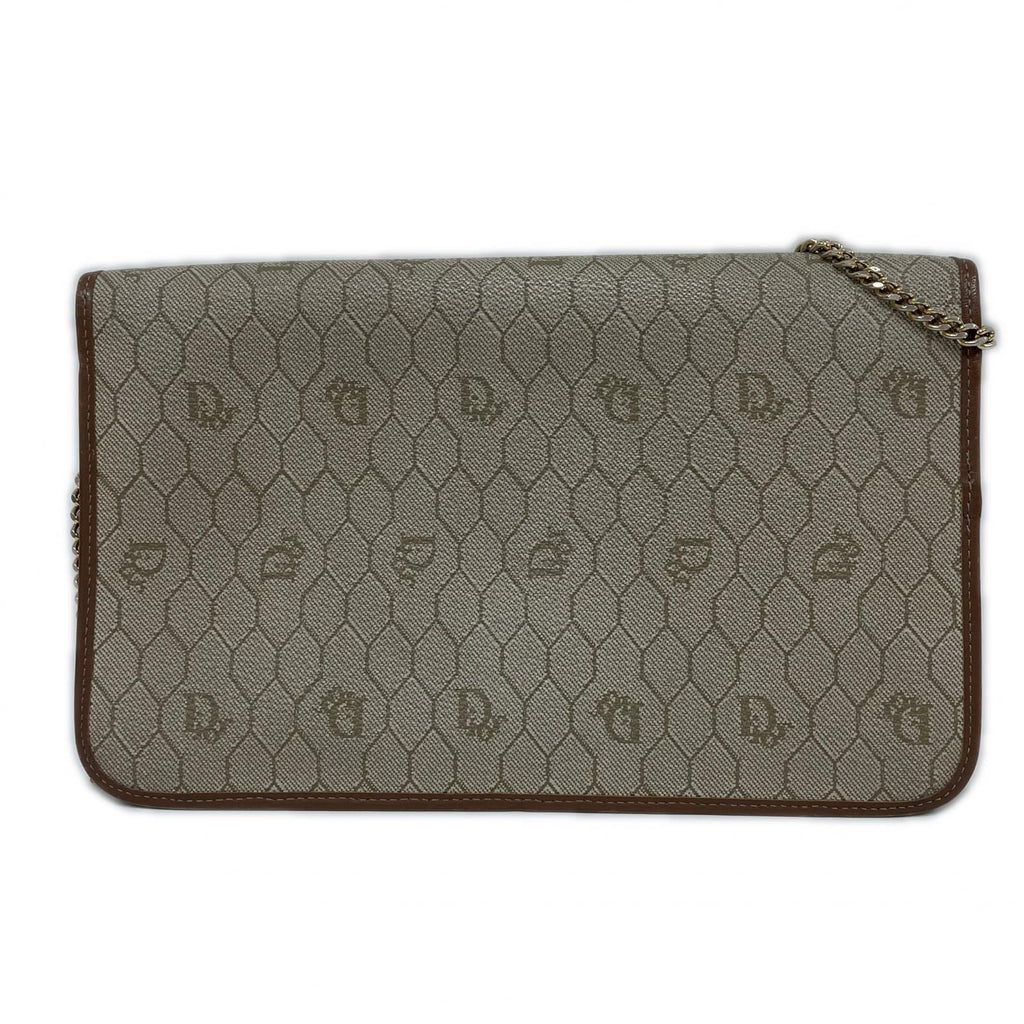 Dior Honeycomb Pattern Chain Shoulder Bag Beige — view 2