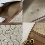 Dior Honeycomb Pattern Chain Shoulder Bag Beige — view 9