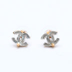 Chanel CC Logo Earrings 02 Metal Clear Gold