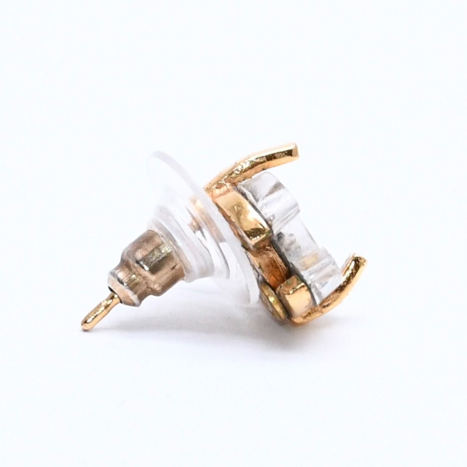 Chanel CC Logo Earrings 02 Metal Clear Gold — view 4