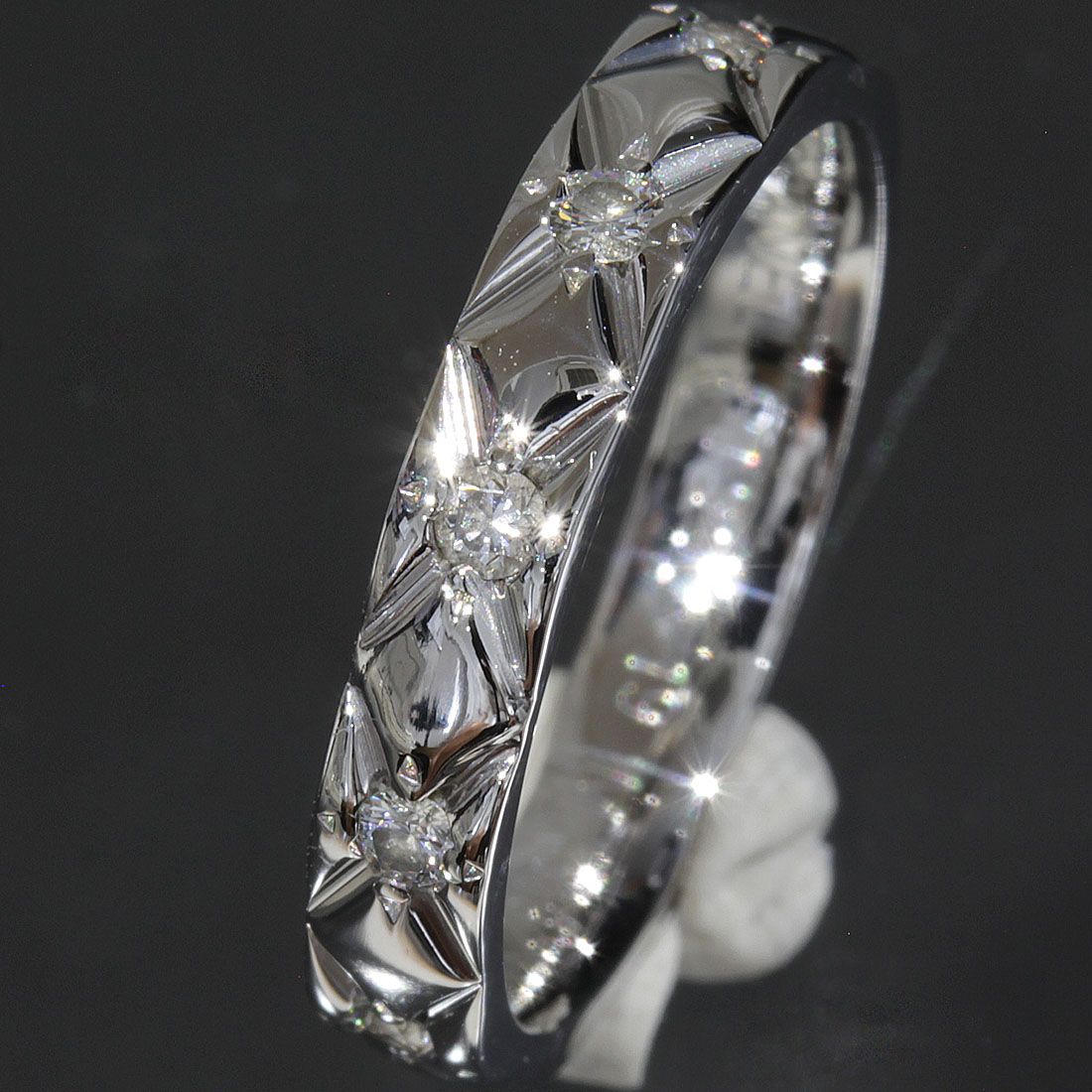 Chanel Quilted Diamond Ring — view 2