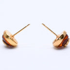 Chanel Earrings CC Logo Orange Glitter Gold 99c Metal Resin — view 7