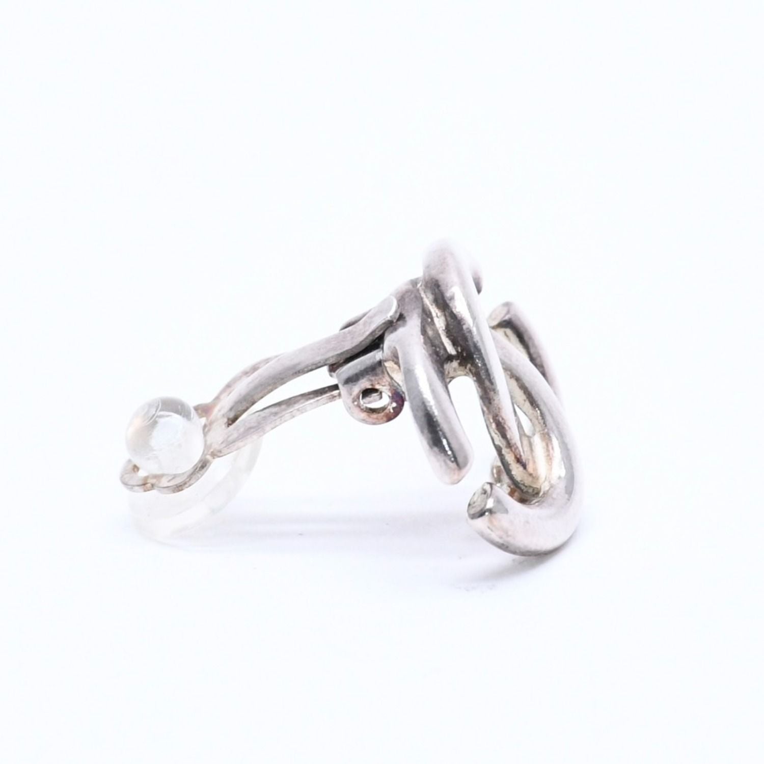 Chanel Earrings CC Logo 01 Silver Metal — view 4
