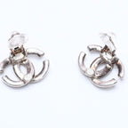 Chanel Earrings CC Logo 01 Silver Metal — view 6