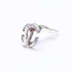 Chanel Earrings CC Logo 01 Silver Metal — view 2