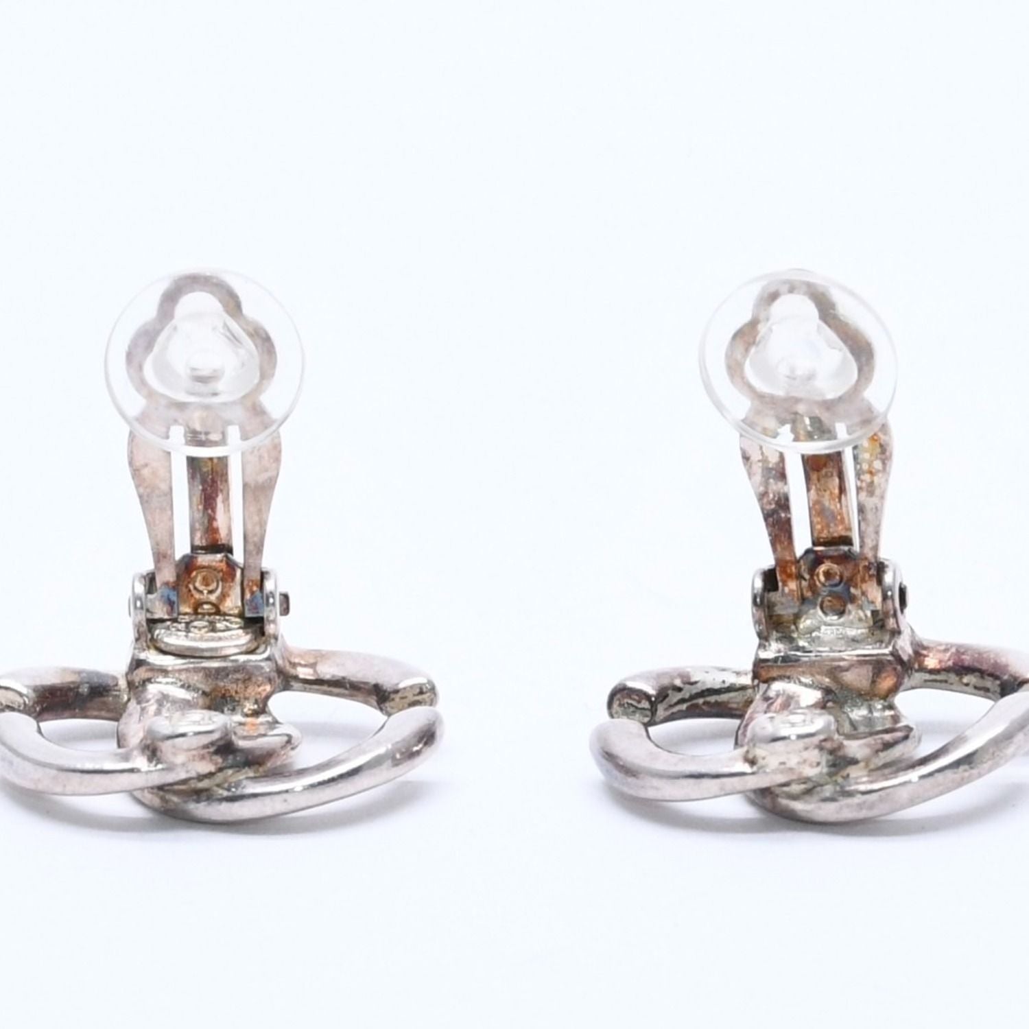 Chanel Earrings CC Logo 01 Silver Metal — view 5