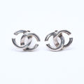Chanel Earrings CC Logo 01 Silver Metal