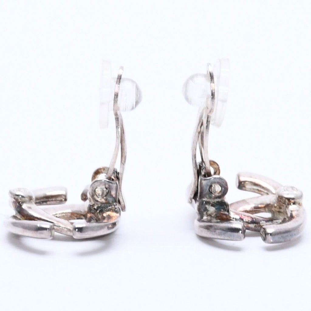 Chanel Earrings CC Logo 01 Silver Metal — view 7