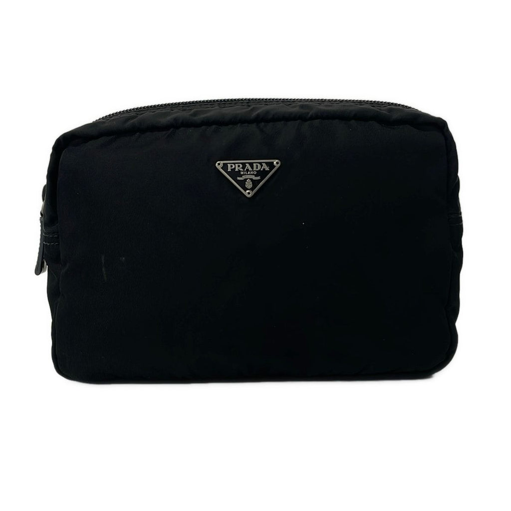 Prada Pouch Black Leather