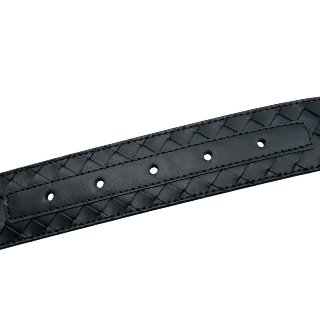 Bottega Veneta Belt Intrecciato Cuffleather Black Silver — view 5