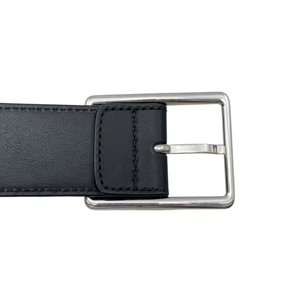 Bottega Veneta Belt Intrecciato Cuffleather Black Silver — view 4