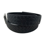 Bottega Veneta Belt Intrecciato Cuffleather Black Silver — view 2