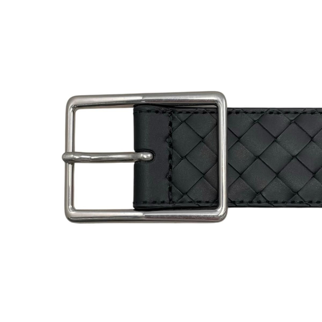 Bottega Veneta Belt Intrecciato Cuffleather Black Silver — view 3