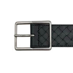 Bottega Veneta Belt Intrecciato Cuffleather Black Silver — view 3