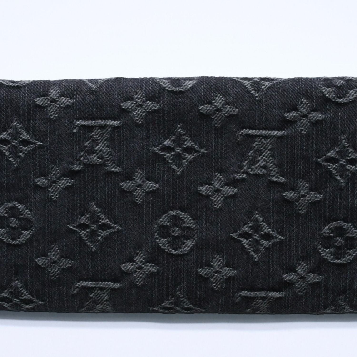 Louis Vuitton Monogram Denim Portefeuille Amelia Trifold Wallet Black Yellow — view 3