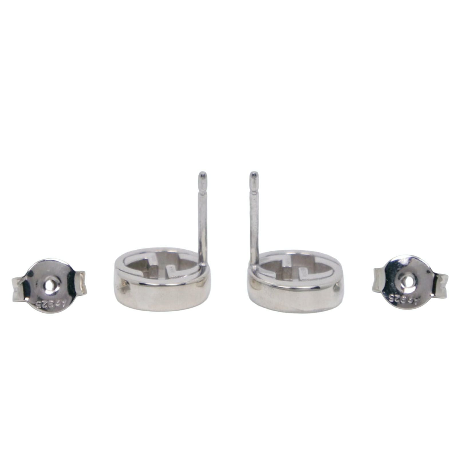 Gucci Interlocking 925 Sterling Silver Earrings — view 4