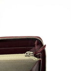 Chanel Wallet Quilted Brilliant Bordeaux Zip Around Silver Leather — view 9