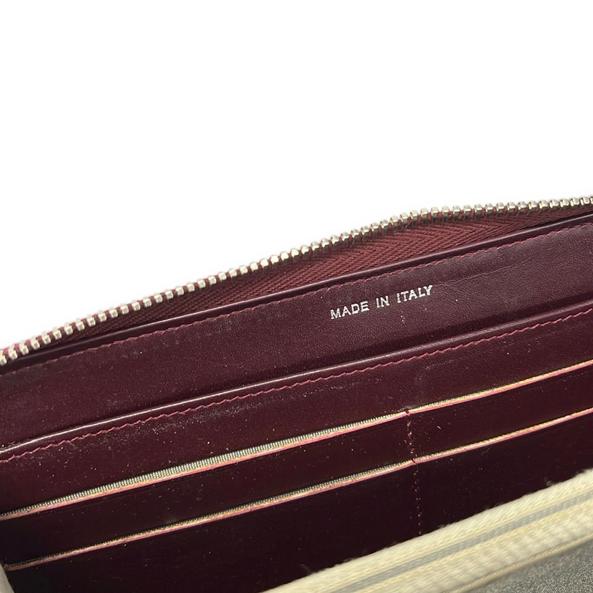 Chanel Wallet Quilted Brilliant Bordeaux Zip Around Silver Leather — view 8