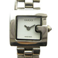 Gucci Watch Quartz Logo Square White Dial Silver