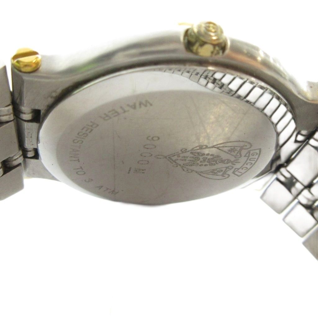 Gucci Watch Quartz Logo Carre Date Silver Color Gold — view 6