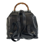 Gucci Bamboo Black Silver Leather 003 5 Backpack — view 2