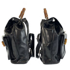 Gucci Bamboo Black Silver Leather 003 5 Backpack — view 8