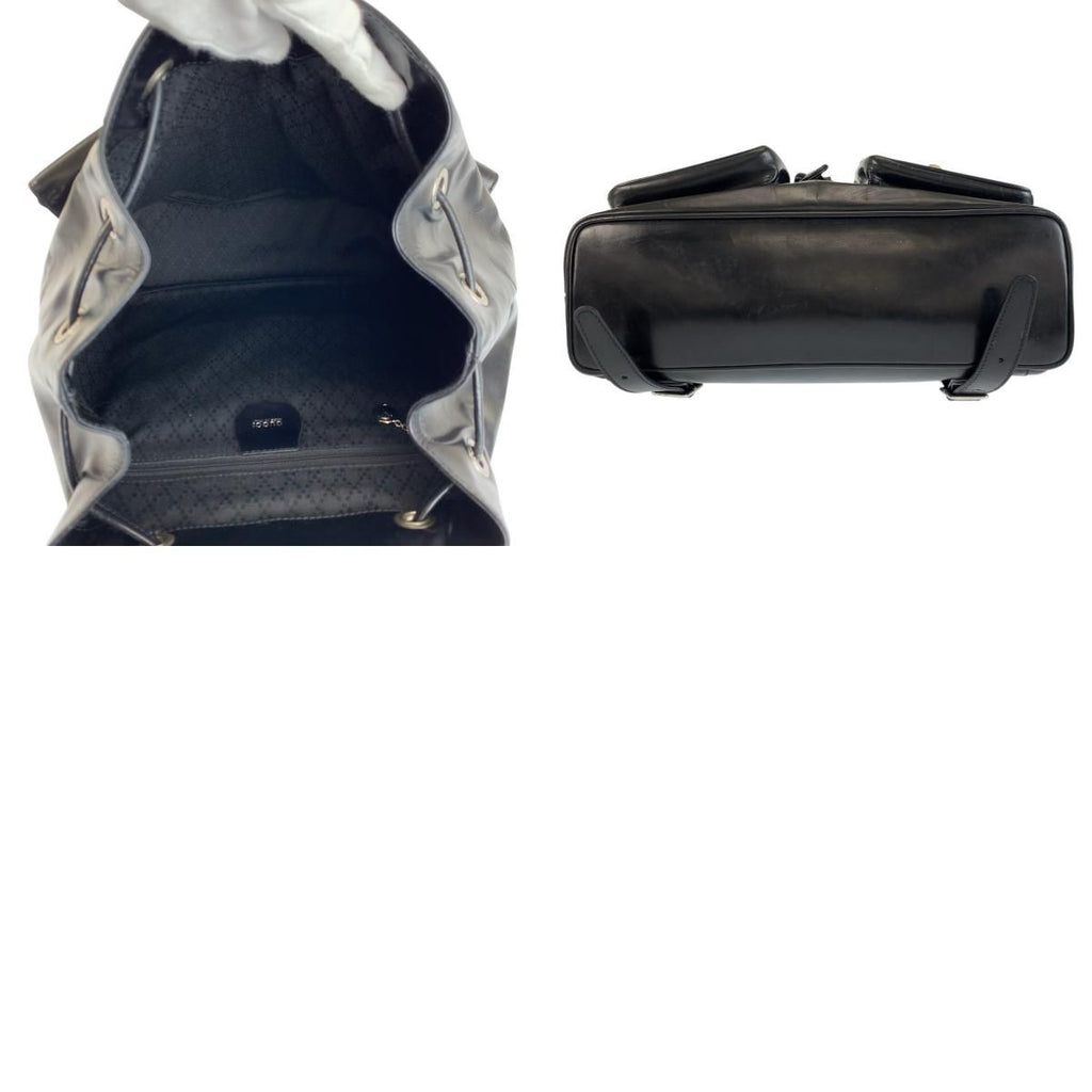 Gucci Bamboo Black Silver Leather 003 5 Backpack — view 9