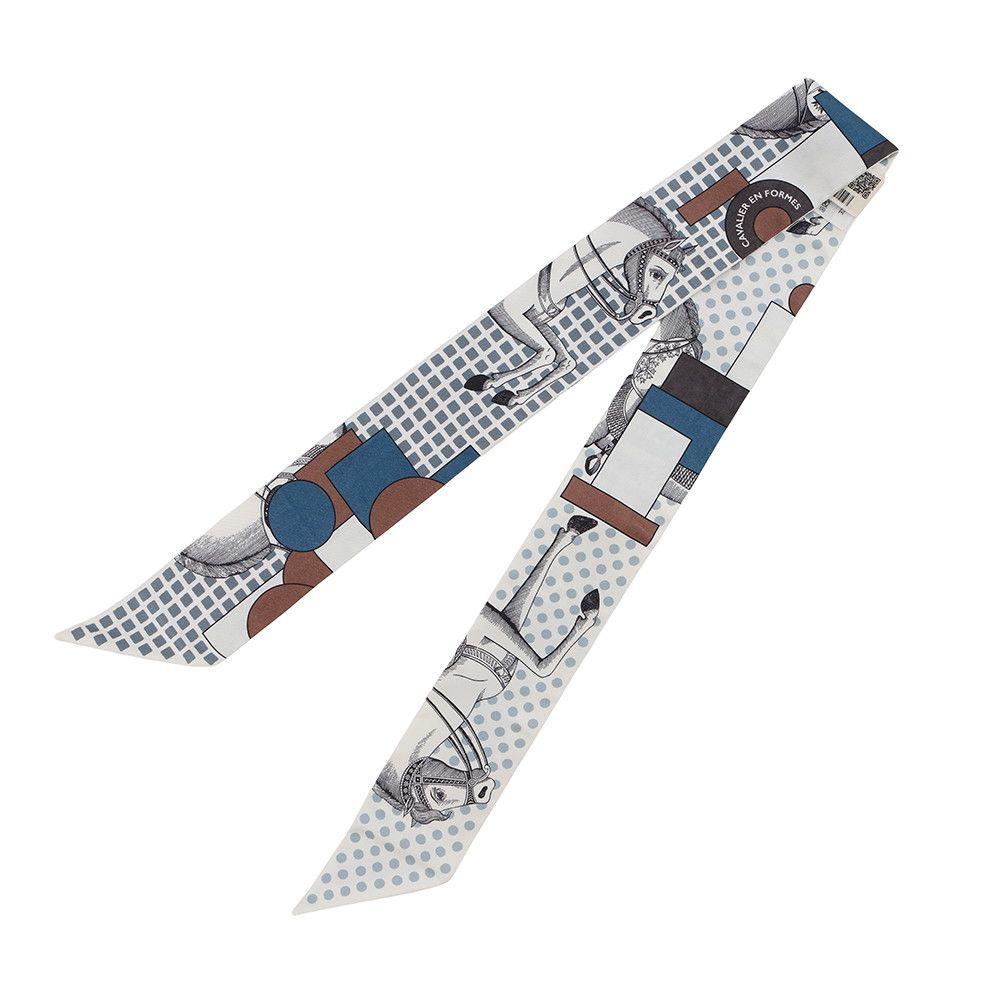 Hermes Scarf Twill Cavalier Anne Forms en Formes Silk — view 2