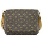 Louis Vuitton LV Musette Tango Short Monogram Shoulder Bag Brown