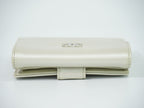 Chanel CC Logo Bifold Wallet Compact Leather Pearl White — view 5