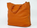 Prada Leather 2-Way Shoulder Bag Tote Orange — view 2