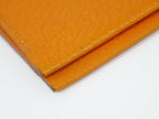 Hermes Leather Bifold Billfold Wallet Compact Orange — view 7