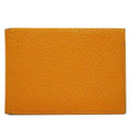 Hermes Leather Bifold Billfold Wallet Compact Orange