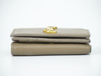Saint Laurent Origami Tiny Trifold Compact Wallet Leather Brown — view 3