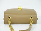Celine Small C Chain Shoulder Bag Pochette Leather Beige — view 5