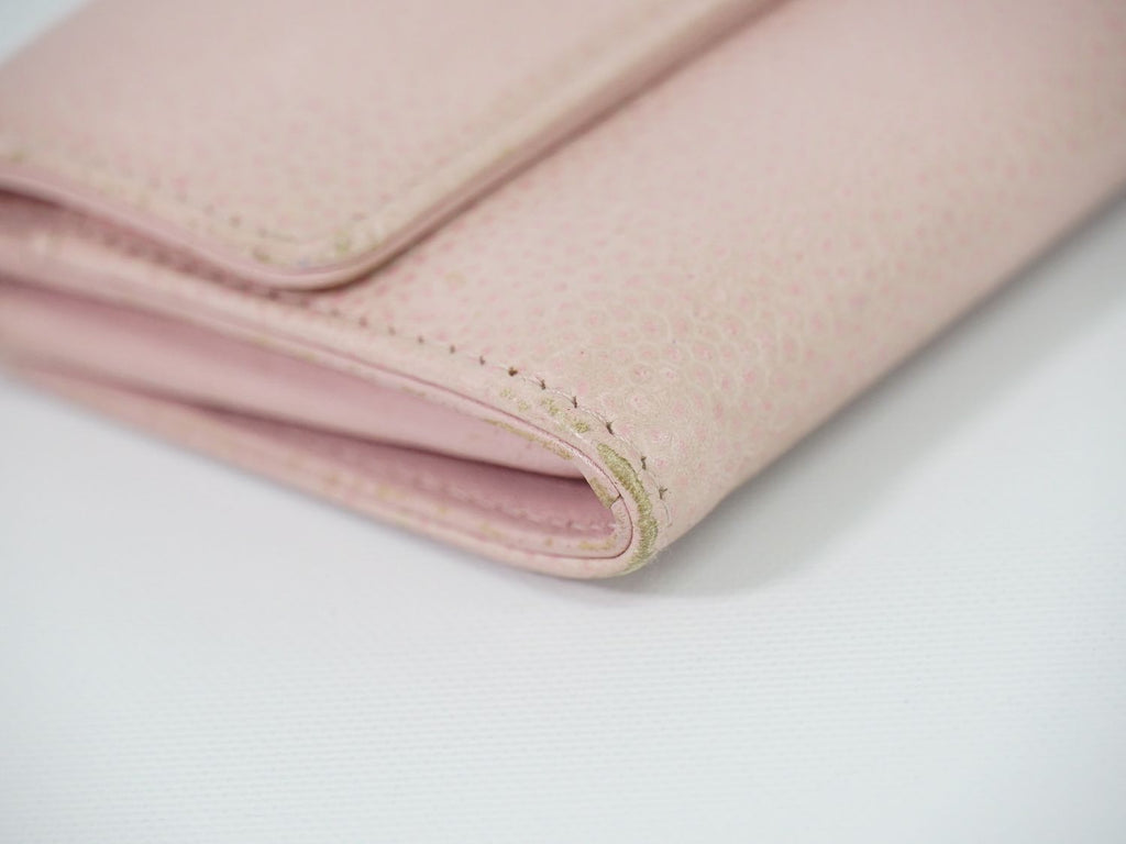 Chanel CC Logo Card Case Business Holder Caviar Leather Pink — view 6