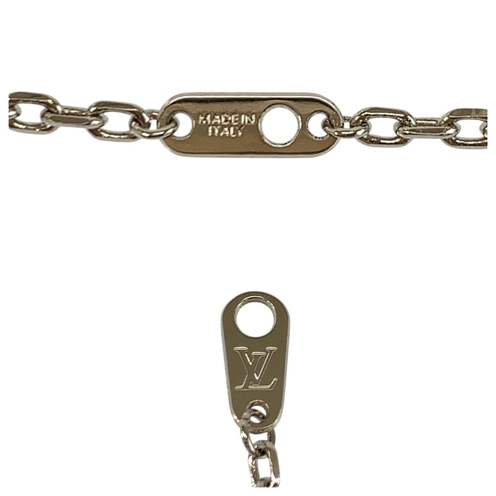 Louis Vuitton Pendant LV Plain Silver Metal Necklace — view 6