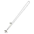 Louis Vuitton Pendant LV Plain Silver Metal Necklace — view 3