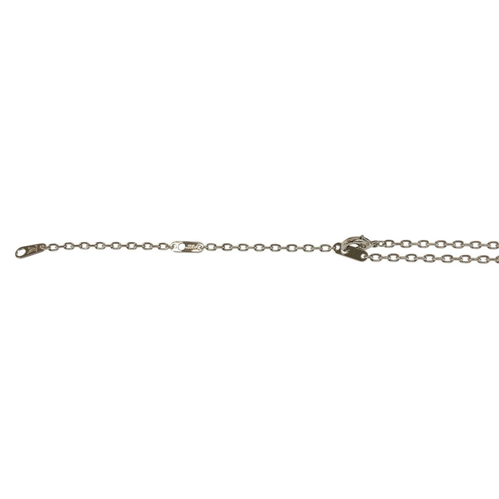Louis Vuitton Pendant LV Plain Silver Metal Necklace — view 7