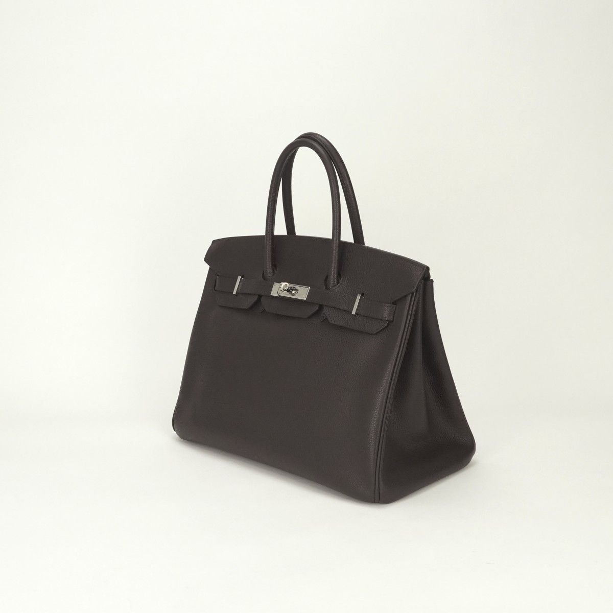 Hermes Birkin 35 Tote Vassully Eger Darkbrown Dark Brown Silver — view 2