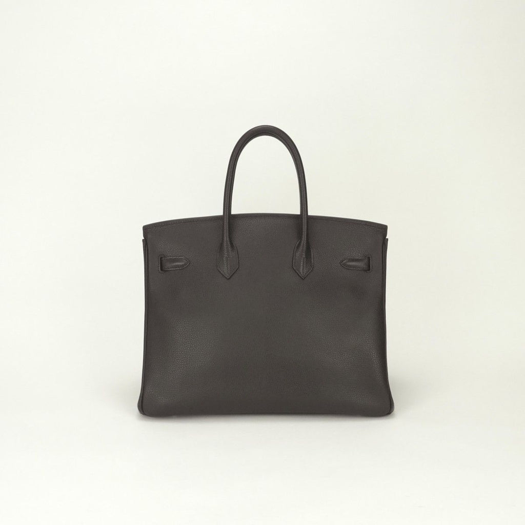 Hermes Birkin 35 Tote Vassully Eger Darkbrown Dark Brown Silver — view 3
