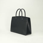 Hermes White Bus GM Business Briefcase Box Calf Noir Black Gold — view 2