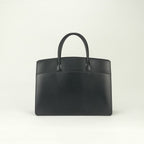 Hermes White Bus GM Business Briefcase Box Calf Noir Black Gold